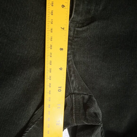St. John's Bay Stretch Ladies Size 12 Olive Green Straight Legs Corduroy Pants - Picture 11 of 12